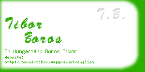 tibor boros business card